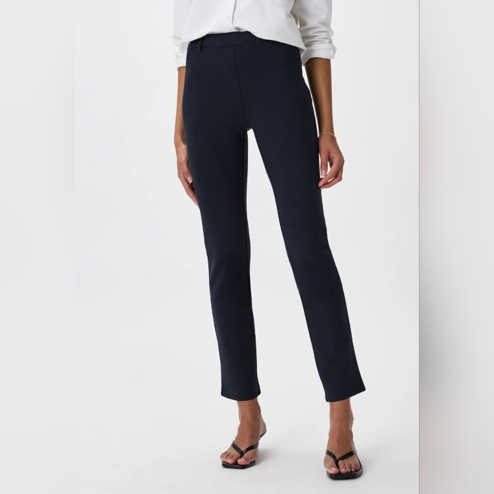 Women's Navy Slim Straight Pants